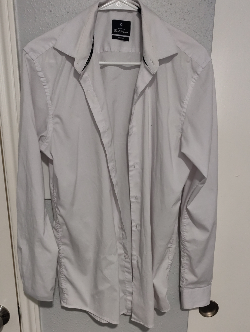 Ben Sherman White Men's Dress Shirt - Long Sleeve